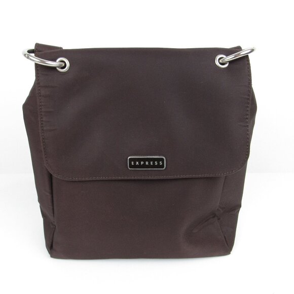 Express Brown Vintage Shoulder Purse Exterior Pocket - Picture 2 of 13